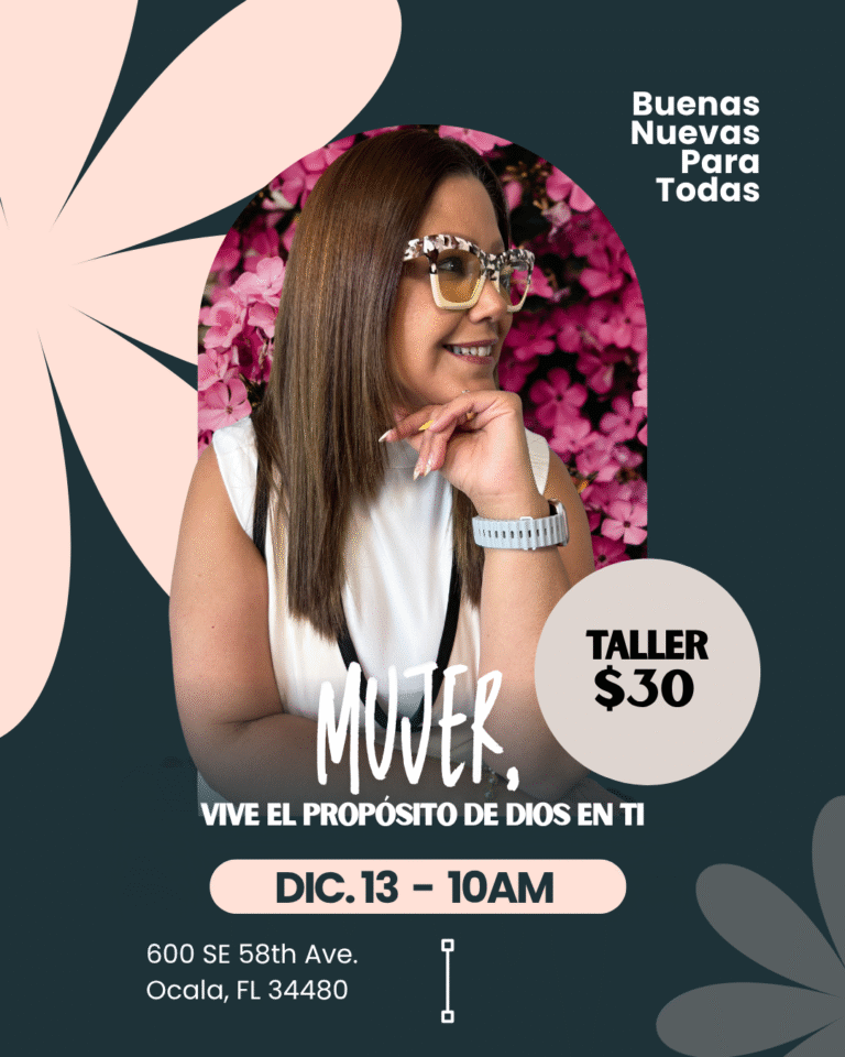 Taller presencial Mujer, vive el propósito de Dios en ti